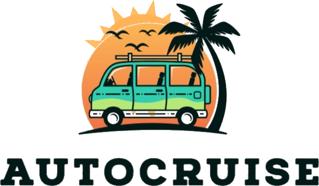 Autocruise logo with island van and sun